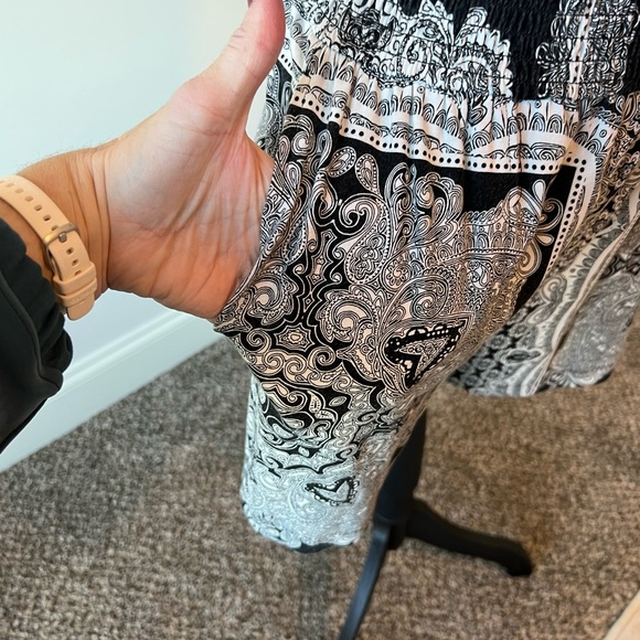 SOMA Jumper Romper M Strapless Pockets Black White - Picture 3 of 8